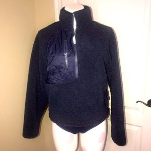 *SOLD* Womens sherpa sweater XS navy